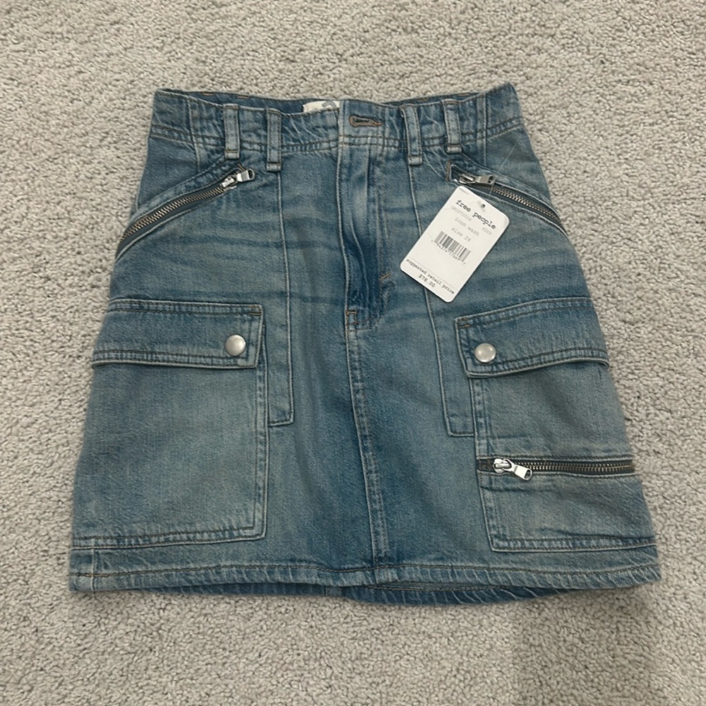 Free People Jean Skirt